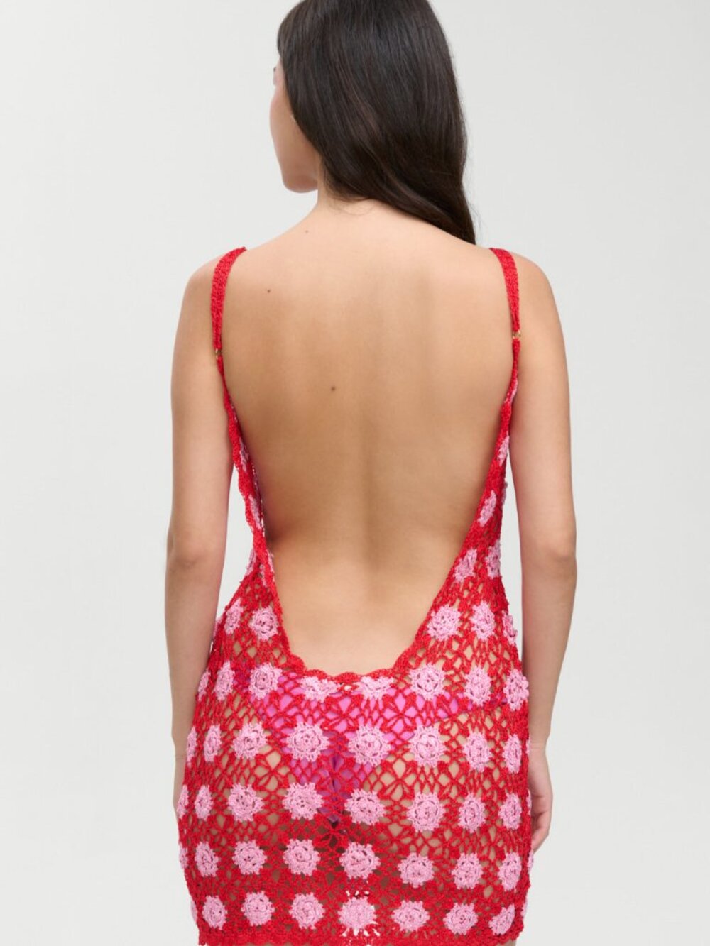 Frankies Bikinis Julie Crochet Coverup Crochet Rose Size M NWT - Picture 2 of 4